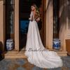 Lakshmigown богемное свадебное платье, кружевное сексуальное свадебное платье с длинными рукавами и открытой спиной, 2022, Vestidos, пляжные свадебные платья с разрезом по бокам