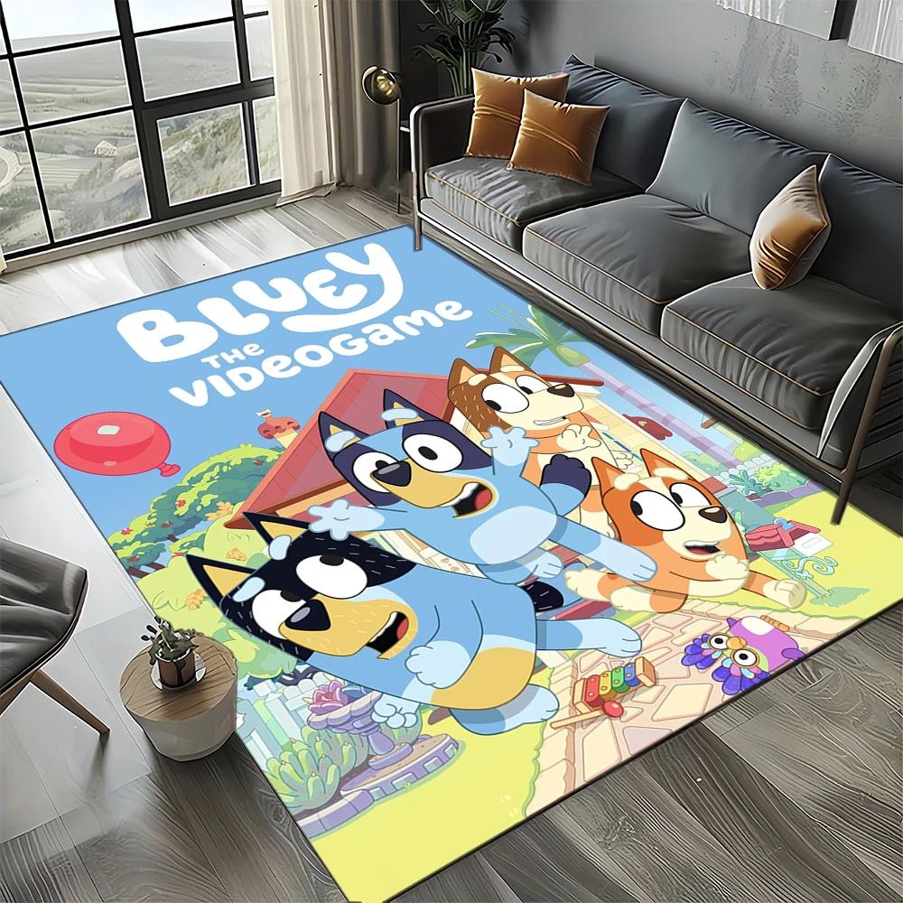 27 Style New B-Blueys Family Cartoon Dog Carpet Rug for Living Room Bedroom Home Sofa Decoration,Kids Play Non-slip Floor Mat