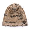 Тонкий чепчик винтажная шапочка шапка-пуловер в стиле пустоши шапочка с принтом потертых букв унисекс