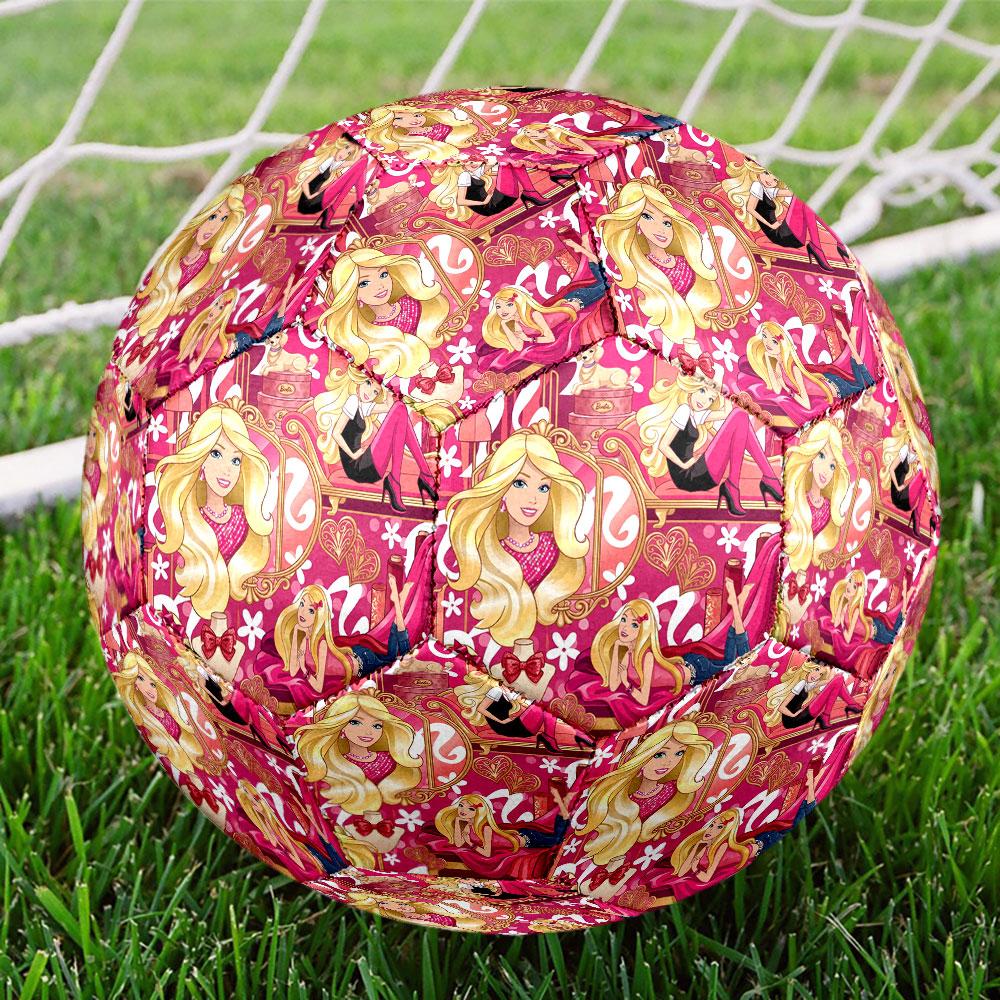 Barbie Print Size 5 Soccer Ball, Standard Match Football for Sports Game and Team Practice, Ideal Gift for Soccer Fans