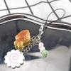 Japanese Fish Cake Keychain Pink Squid Roll Dango Phone Charm Food Taiyaki Pendant  Friends Gift