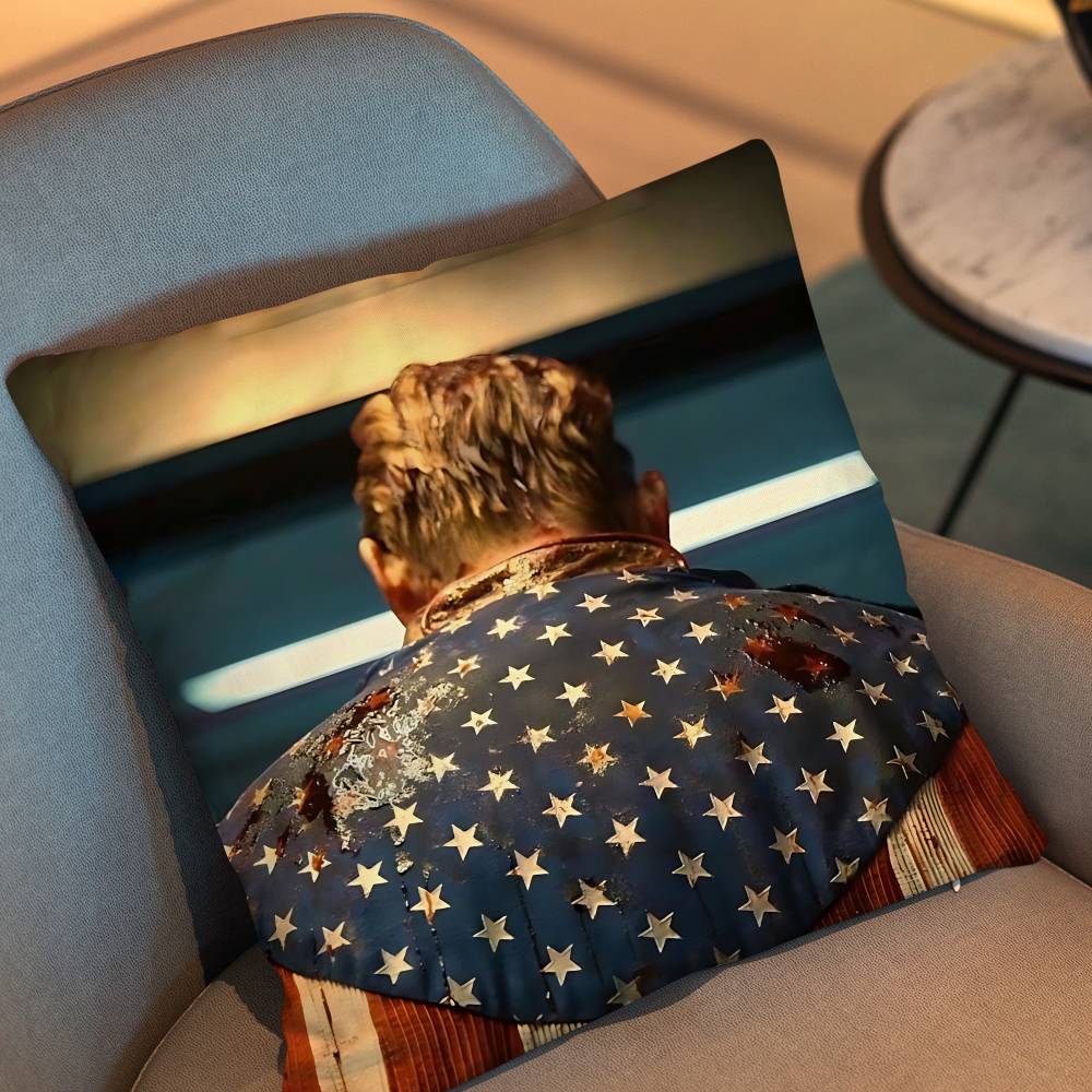 Cool Soldier Boy Movie Homelander Cushion Cover Suitable For Sofa Car Bedroom Office Cushions Decorative Pillow Case