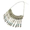 Les Trésors De Lily [N7308] - Antiqued Silver Turquoise 'Navajos' Designer Necklace