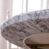Round Table Cover Waterproof Tablecloth with Elastic Edges Marble Pattern Fitted Table Cover for Home Dinner Party Decoration Table Protection