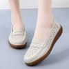 Women Soft Loafers Slip On Casual Elegant Summer Breathable Flats Leather Black Moccasin Shoes for Mother