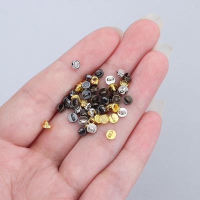 50 шт. Новые круглые пуговицы для кукол 4 мм DIY Мини-пряжки Металлические пряжки для пальто кукол Аксессуары для одежды кукол 1/6