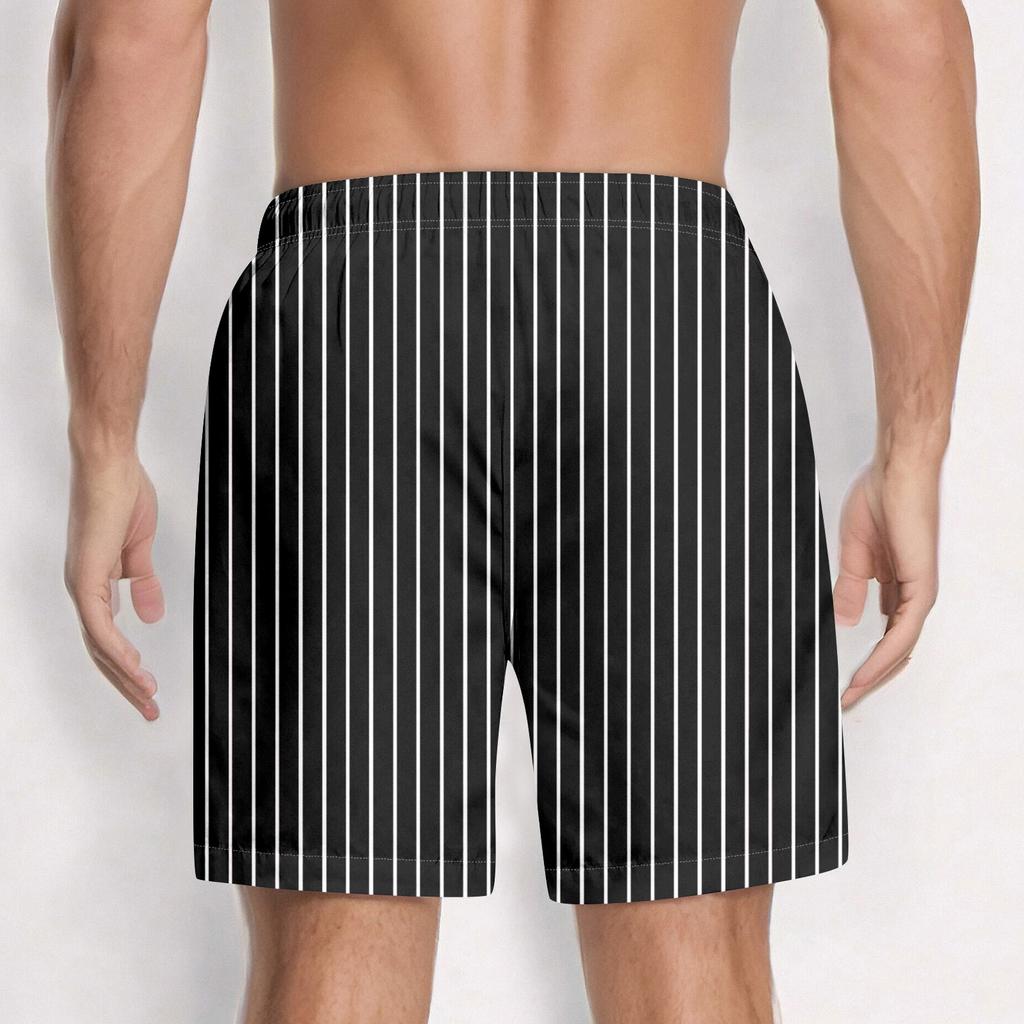 Мужские модные повседневные штаны для йоги с принтом и эластичным поясом, пляжные шорты