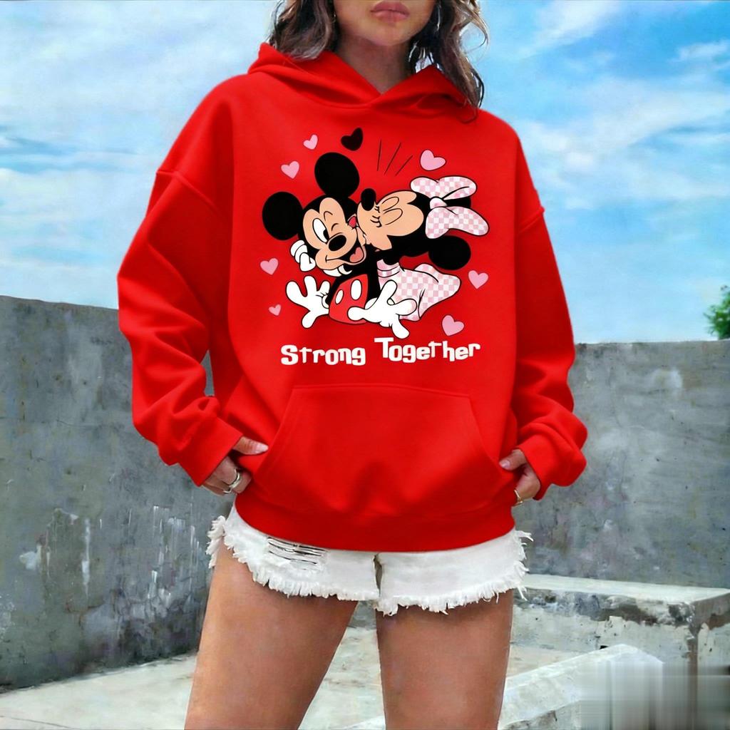 Унисекс Худи с графическим принтом Disney Happy Halloween Женская Мужская Мультяшный Пуловер Толстовка Уличная Одежда Осень Повседневная Мода Трендовая