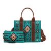 A 2-piece Set of Bohemian Ethnic Style Handbags, Hand-held Crossbody Bag, Retro Tote Bag, and Lion Ridge Bag