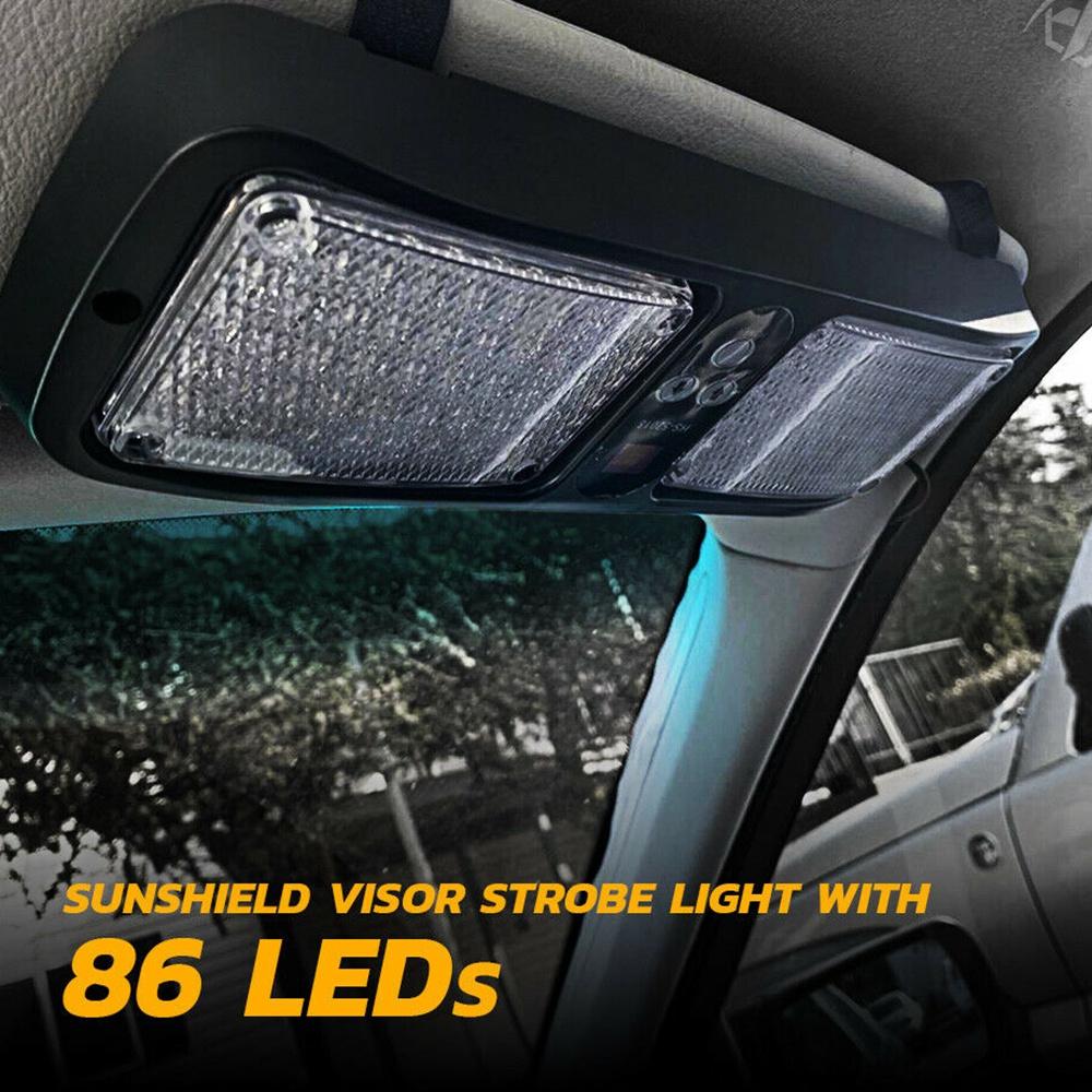 86 LED Windshield Strobe Light 12V For Car Truck Auto Front Rear Visor Dashboard
