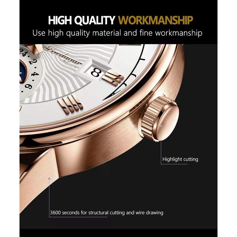 POEDAGAR Модные кварцевые мужские часы с датой, часы мужские, роскошные, водонепроницаемые, светящиеся, военные, спортивные, с кожаным ремешком