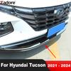 Для Hyundai Tucson NX4 2024 Нержавеющая сталь Автомобиль Передняя Нижняя Нижняя Накладка Бампера Декоративные Молдинги Полоски Наклейка Аксессуары