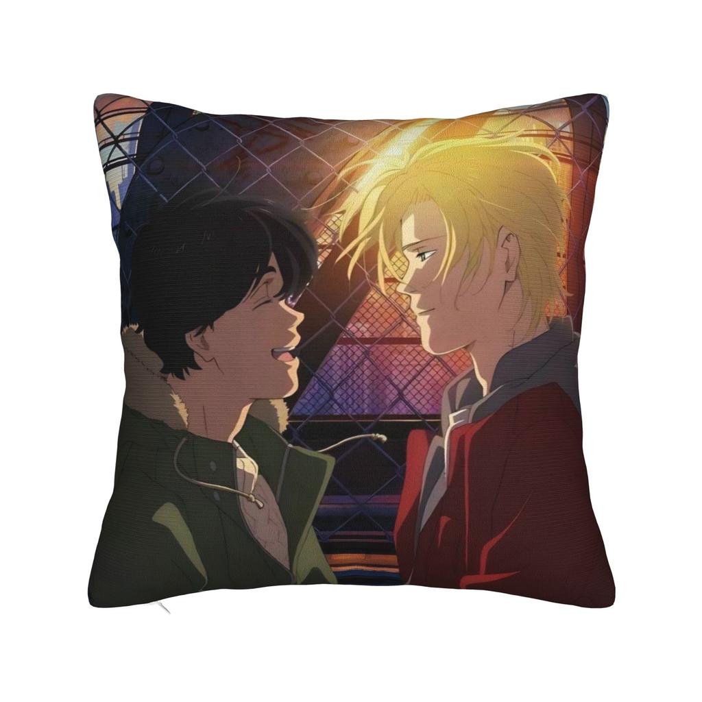 Декоративные наволочки Банановая рыба Аниме Аксессуары Постельная Подушка Чехол Наволочка Молния Много Размеров