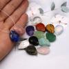 2 шт. серьги кулон натуральный камень каплевидной формы крестообразный кулон для изготовления ювелирных изделий браслет ожерелье аксессуар