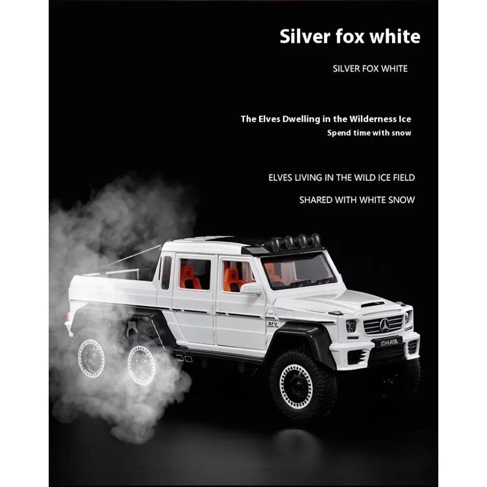 1/20 Mercedes Benz AMG G63 6X6 Внедорожник из сплава Металлическая литая модель автомобиля Звук и свет Большой подарок для взрослого Парню Коллекция