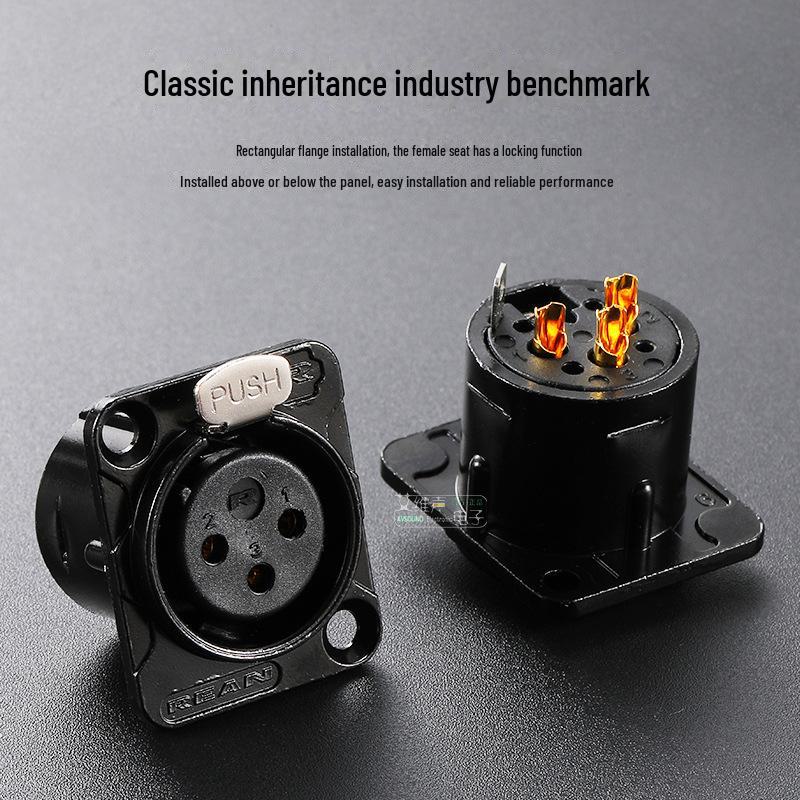 Модуль разъема REAN Yongsheng 3-Core XLR YS145 Male & Female D-Type для стационарной установки