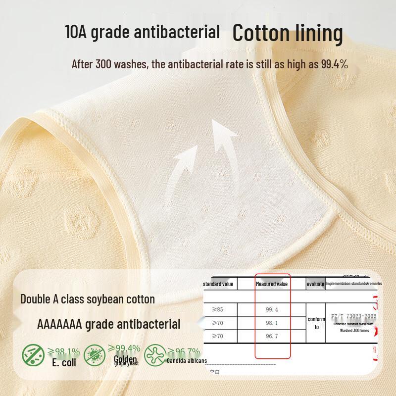 LANGSHA Женские трусы из чистого хлопка с антибактериальным эффектом, 4 штуки