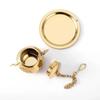 Strainer for Herbal Spice Teaware Ceremony Accessories Gold Teapot Shaped Stainless Steel Loose Leaf Tea Infuser Reusable Tea