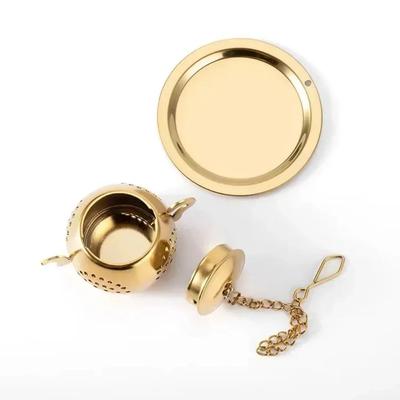 Сито для травяных специй, чайной посуды, церемониальных аксессуаров, золотой чайник, из нержавеющей стали, инфузор для рассыпного чая, многоразовый чай