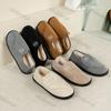 Модные женские зимние теплые хлопковые тапочки Женские домашние мягкие плюшевые туфли на платформе Толстая подошва Для пар Уличные Нескользящие Хлопковые Толстые Туфли