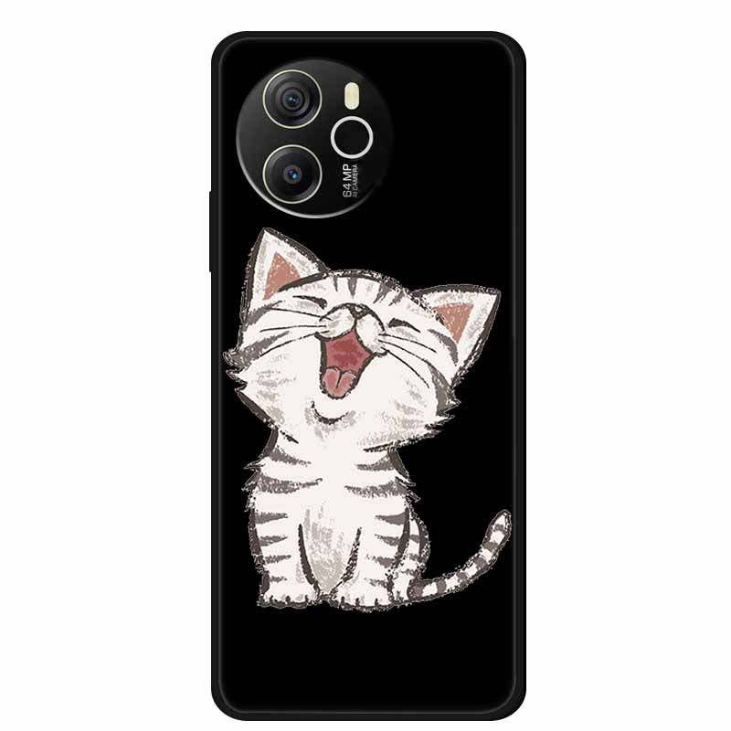 Coque For Blackview Shark 8 Case Cute Cartoon Black Silicone Soft Phone Cases For Blackview Shark 8 Back Cover Case Shark8 Funda