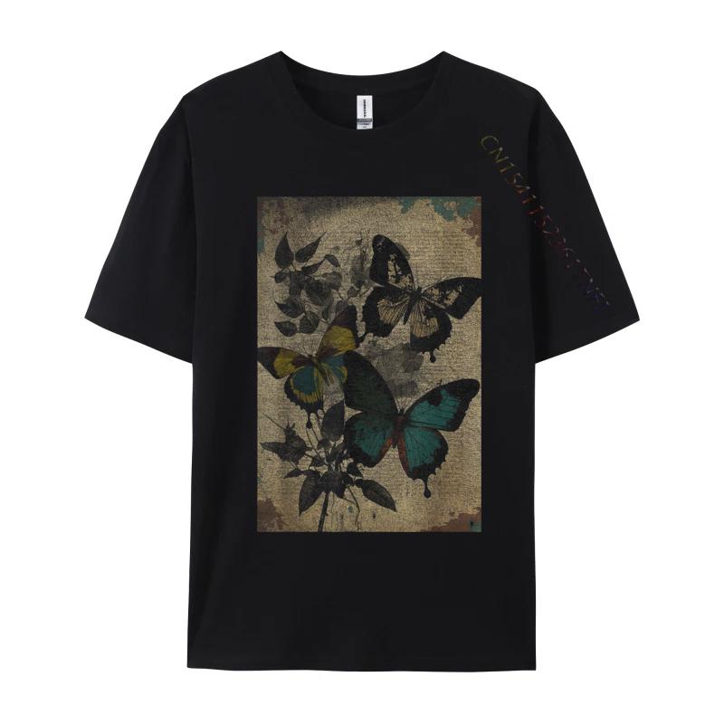 Fairy Grunge Fairycore Aesthetic Cottagecore Goth Butterfly Men's 2024 Newest Design T Shirt Cotton Fabric Men Tshirt Gift