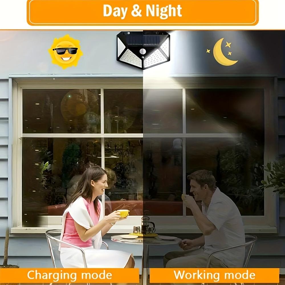 LEDs Solar Light, Smart Motion Sensor Weatherproof Solar IP65 Waterproof Outdoor Lights, With Wide Angle Wall Light