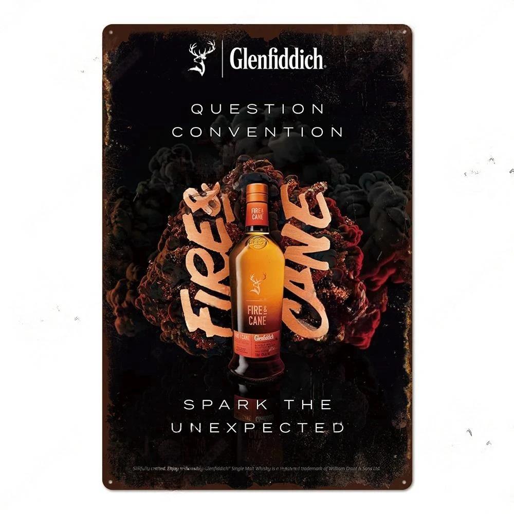 Vintage Bar Whisky Plaque Metal Club Tin Metal Logo Badge Girl Decor Garage Club Bar Men's Cave Bar Cafe Wall Decoration