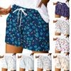 Women's Casual Summer Elastic Beach Shorts Print Casual Shorts