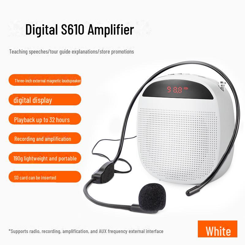 Портативная беспроводная колонка Little Bee с петличным микрофоном для учителей и танцевальных мероприятий