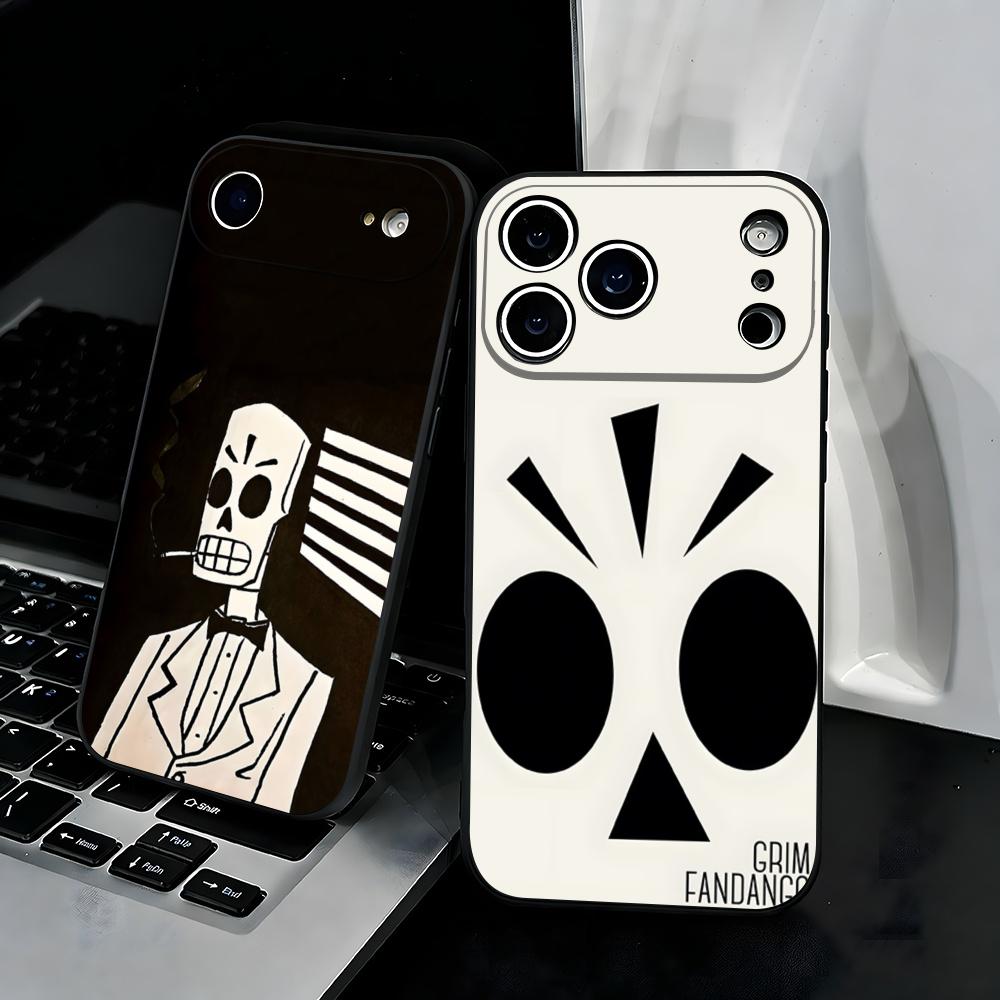 Чехол для телефона G-Grim F-Fandango Для IPhone 17 Air 16 E Pro Max 15 14 13 Mini 12 Pro 11 Max Plus Черный Мягкий