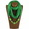 Ladies' Ethnic Style Scarf Accessory, Gorgeous Bead Ring Design, Necklace Scarf Two In One Fashion Accessory