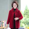 Autumn Winter New Mother's Clothing Imitation Mink Velvet Thickened Middle-Aged  Elderly Women's Loose Fashion Woolen Coat