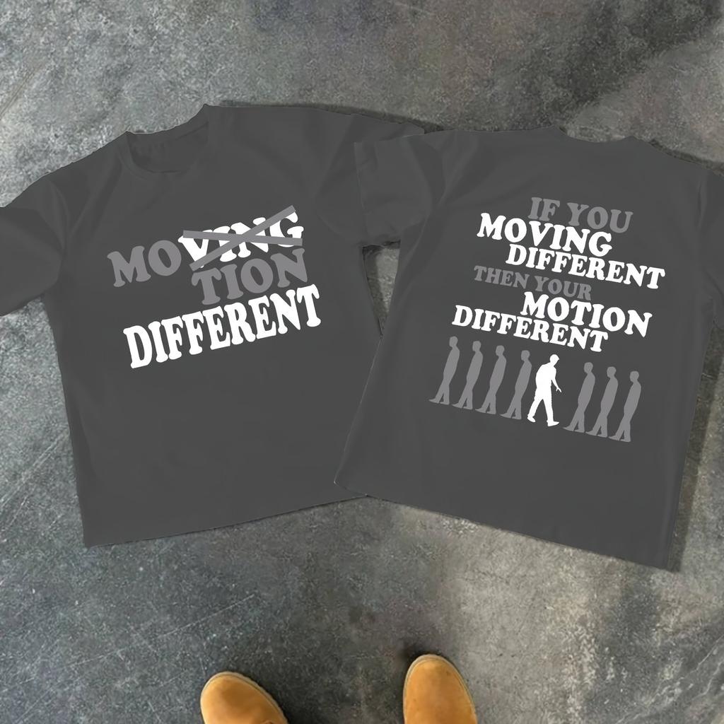 Американская футболка Y2K для мужчин с принтом Moving You Different, лето, новая ретро мода, мужская и женская уличная одежда