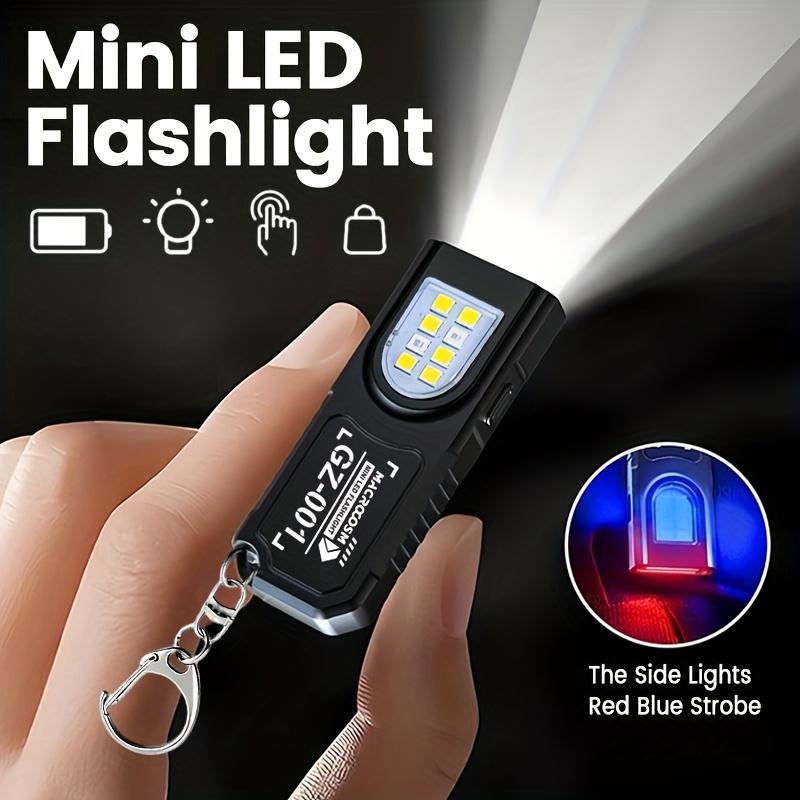 Компактный мини-светодиодный фонарик с USB-зарядкой, рабочим COB-светом и брелоком