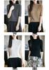 Yangzi 100% Wool Half-High Neck Knit Top, Women's Five-Point Sleeve Sweater - Early Autumn 2026