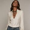 Spring New Women's Fashion Solid Color Lapel Long Sleeve Shirt Blouse For Women