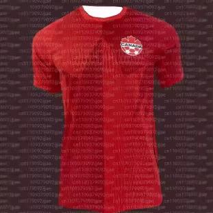2026 parent-child football T-shirt 3D printed Canada national team jersey quick-drying breathable adult children's top