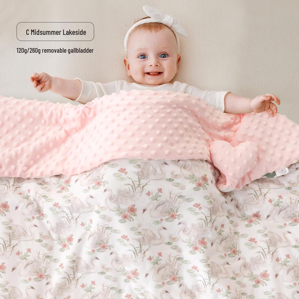 Толстое моющееся бархатное детское одеяло для осени и зимы, со съемным наполнителем, идеально для дневного сна в детском саду