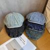 Denim Beret Retro Hat Short Brim Duckbill Cap For Women Casual Wear Street
