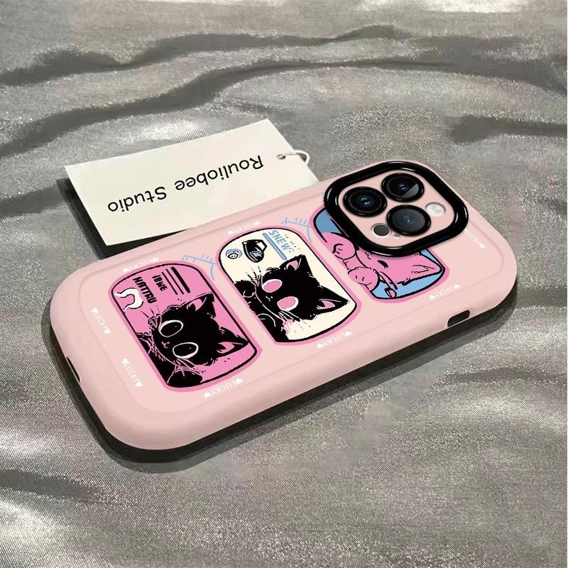 Чехол Gong Ge Cat для телефона Apple 16 13 Защитный чехол для IPhone 15 Забавный 14 Мультяшный 12 Мягкий