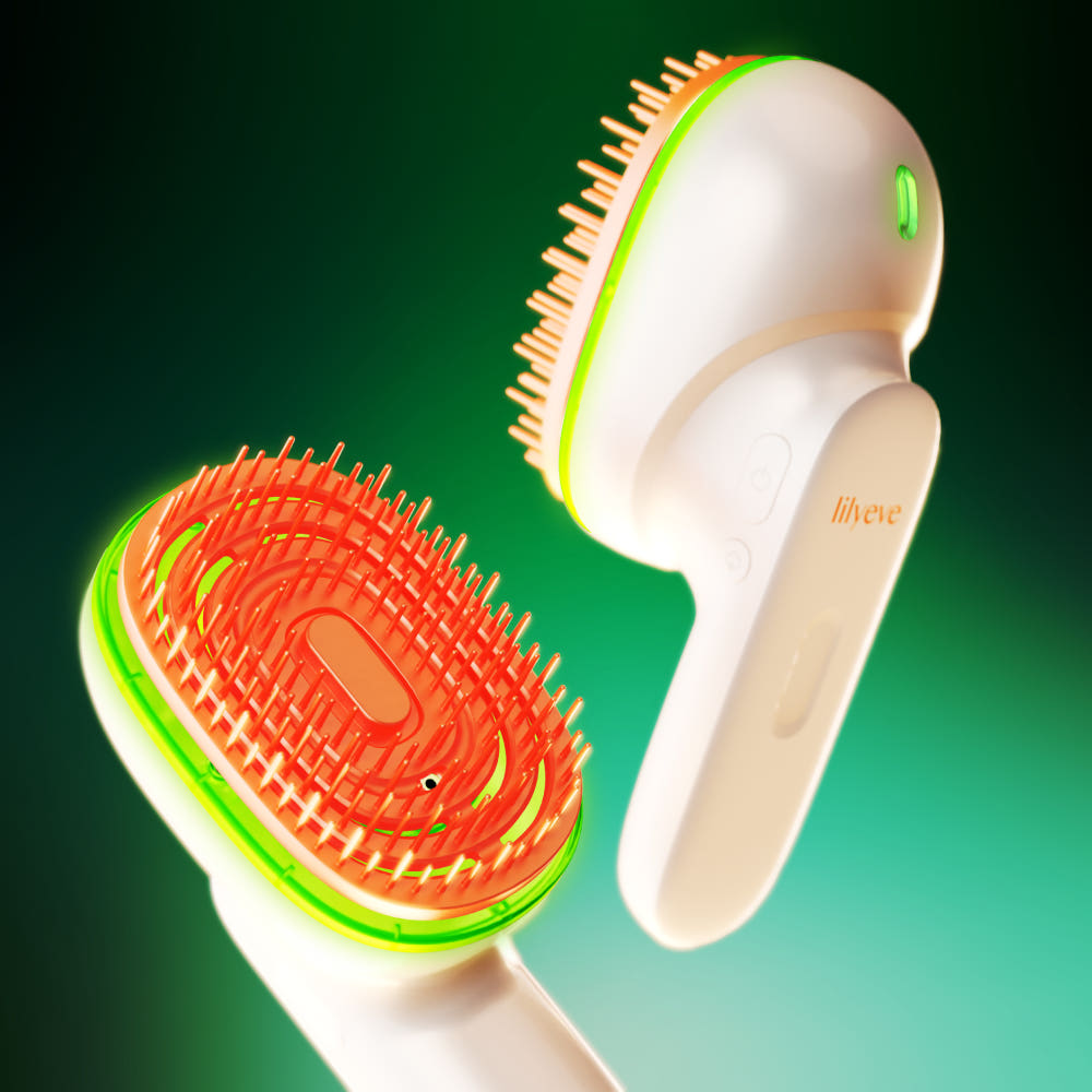 lilyeve Устройство для роста волос Turn Brush с функцией парового бустера, массажа кожи головы и паровой терапией