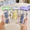 Бутылка для воды креативная летняя с отделением для чая пластиковый стакан, пластиковый стакан для лимонного чая и сока, креативный подарок пластиковый стакан