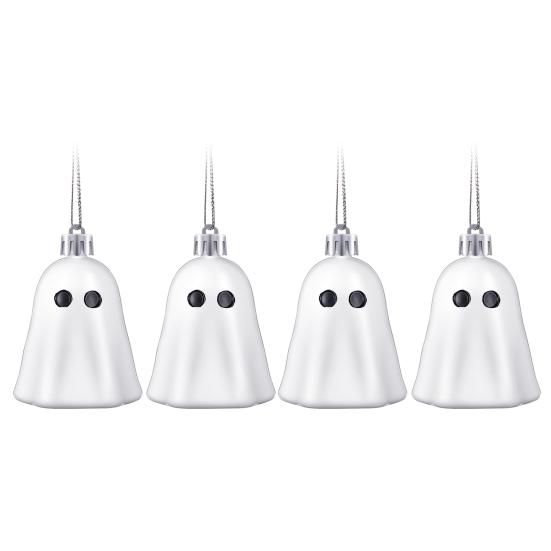 1/2/4 шт., подвесные украшения в виде привидения на Хэллоуин, пластиковая мини-фигурка привидения, украшение для вечеринки на Хэллоуин для маленькой елки