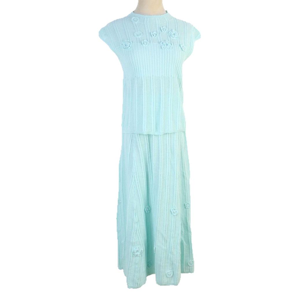 Женский трикотажный комплект «Камелия»: Кардиган, Жилет + Юбка – Весенне-летний стиль лесной феи