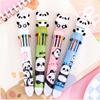 1 Piece Lytwtw's Cute Ballpoint Pen Press Cartoon Panda Multicolor 10 In 1 Colors Stationery School Office Supply Creative Kids