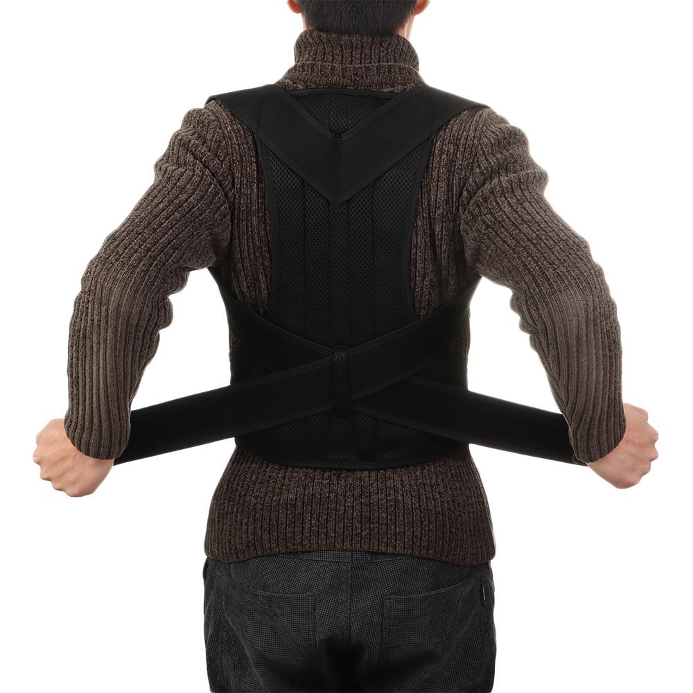 Черный корректор осанки регулируемый пояс для спины спортивный защитный корректор унисекс