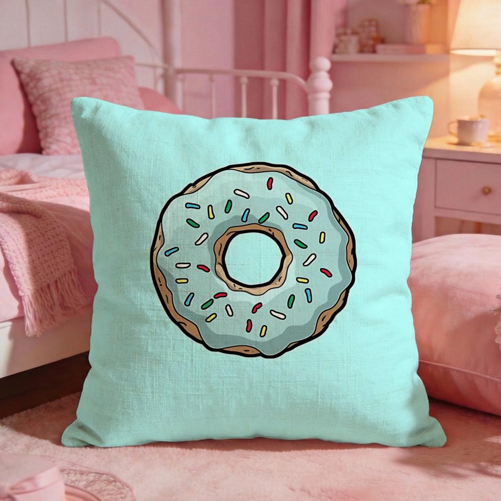 FooddonutS Cushion Cover Premium Comfort Reversible Pillow Cove Two in One Design for Any Room Car Interior