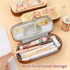 Portable Cartoon Capybara Pencil Case Large Capacity Multi-Functional Stationery Box Waterproof Storage Bag School Supplies