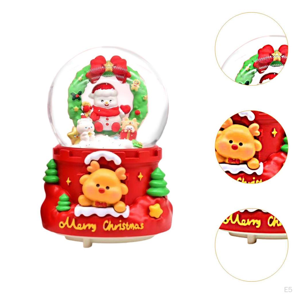 Christmas Snow Globes Music Box Light Led Musical Living Room Decoration Lamp